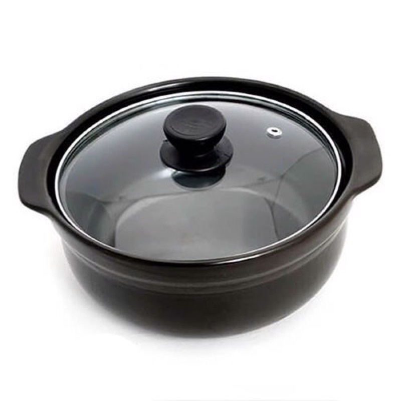 Nồi đất sứ tráng men cao cấp nắp kính kho thịt, kho cá 0.5L 1L, 1.5L, 2L