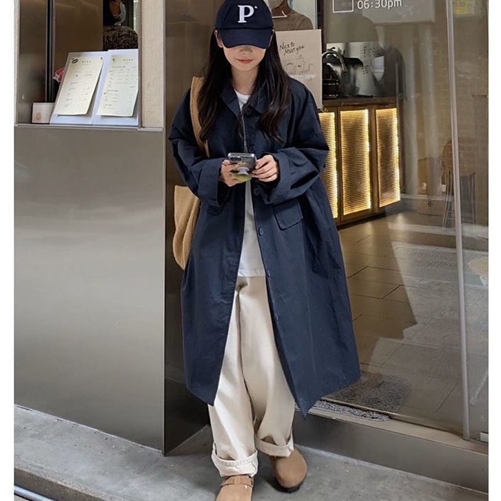 Áo khoác nữ dáng dài thời trang phong cách Hàn Quốc | BigBuy360 - bigbuy360.vn