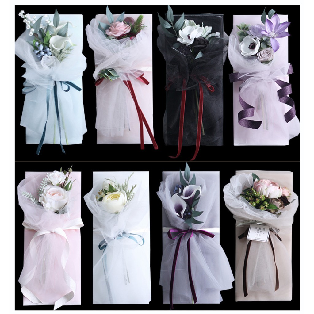 Cuộn vải lưới có dây rút dành cho gói quà bó hoa