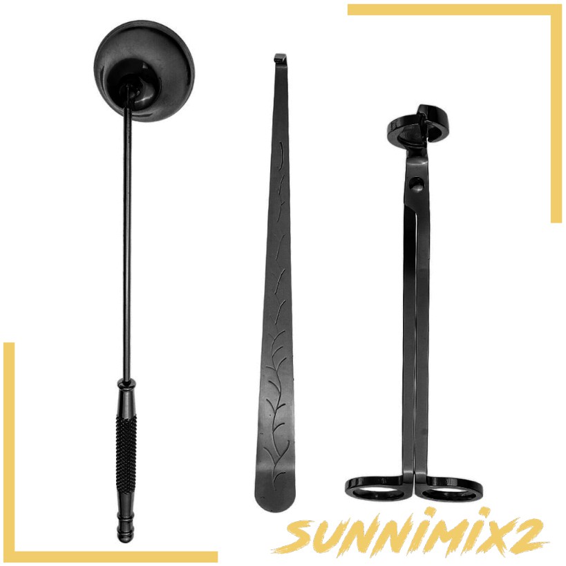 Set 3 Dụng Cụ Đốt Nến / Đèn Dầu Màu Đen Sunnimix2