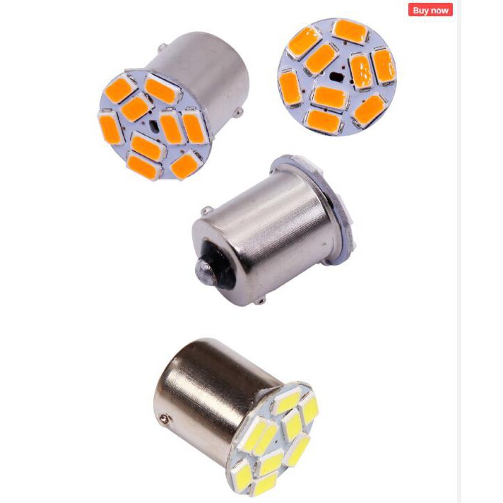 Bộ 10 bóng đèn led Kevanly 1156 BA15S 1157 BAY15D BAU15S py21w P21W 12V/ 24V trắng cho đèn lùi và đèn xi nhan xe ô tô