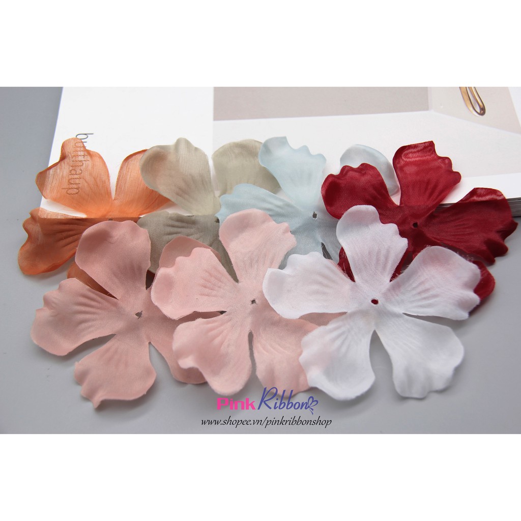 TÚI 10 CÁNH VÀ TÚI 50 CÁNH-Cánh hoa voan ép cong 10cm nhiều màu sắc
