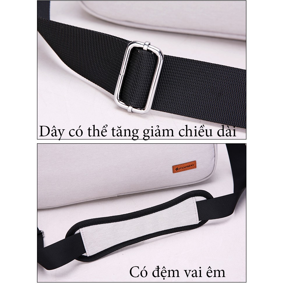 Túi đeo chéo kiêm chống sốc bảo vệ laptop có quai xách Fopati 588 | BigBuy360 - bigbuy360.vn