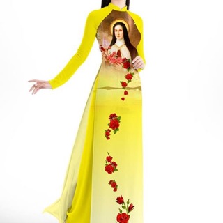 Vải áo dài In hình Thánh
