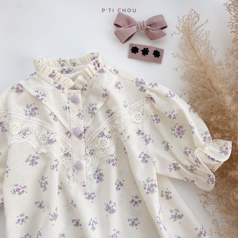 [Mã BMLT35 giảm đến 35K đơn 99K] Váy FLEUR hoa nhí thiết kế cho bé gái P'ti chou