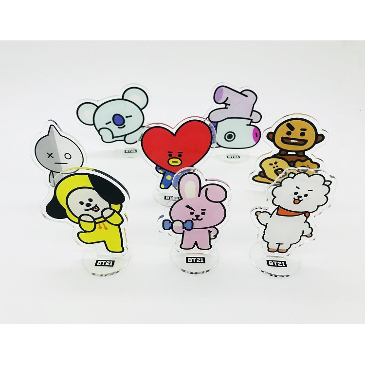 BTS BT21 Thẻ Tên In Hình Các Nhân Vật Bt21 Của Bts