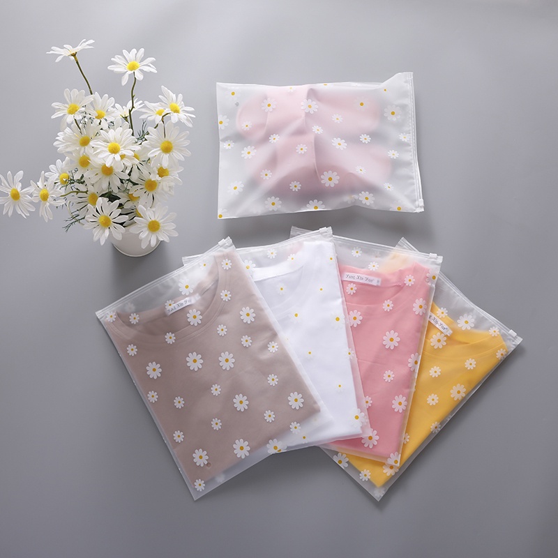 Túi Zip Đựng Đồ Lót / Vớ Chống Thấm Nước In Hoa Cúc Có Thể Tái Sử Dụng Tiện Lợi