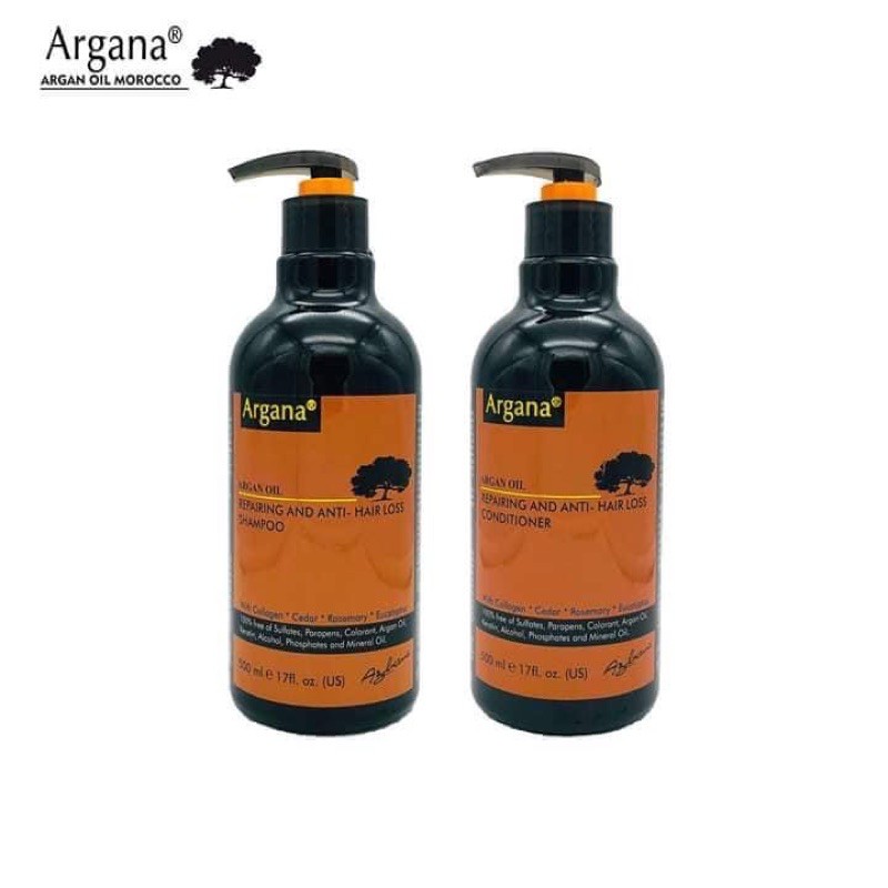 Cặp dầu gội dầu xả Argana 500ML * 2 phục hồi và ngăn ngừa rụng kích thích mọc tóc hương nước hoa | Centella.official