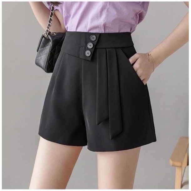 Quần short vạt lệch 3khuy siêu sang
