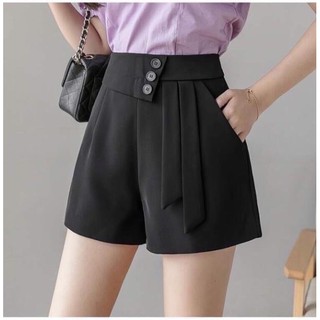 Quần short vạt lệch 3khuy siêu sang