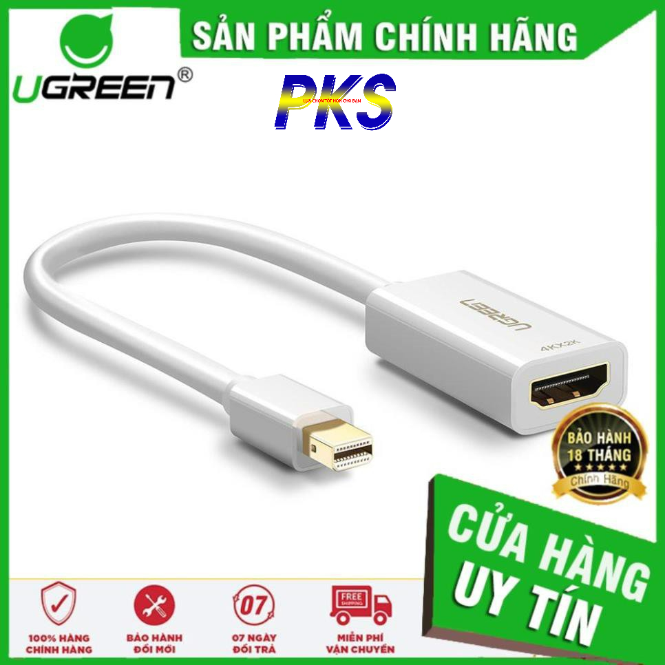 Cáp chuyển Mini Displayport ra HDMI hỗ trợ 2K 4K Ugreen 40361 - Hàng chính hãng