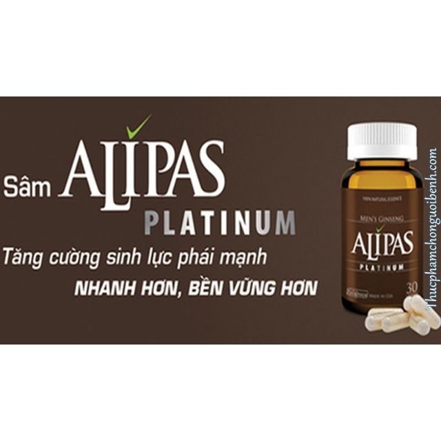 Sâm Alipas Platinum - Tăng cường sinh lực phái mạnh ( Hộp 30 Viên)