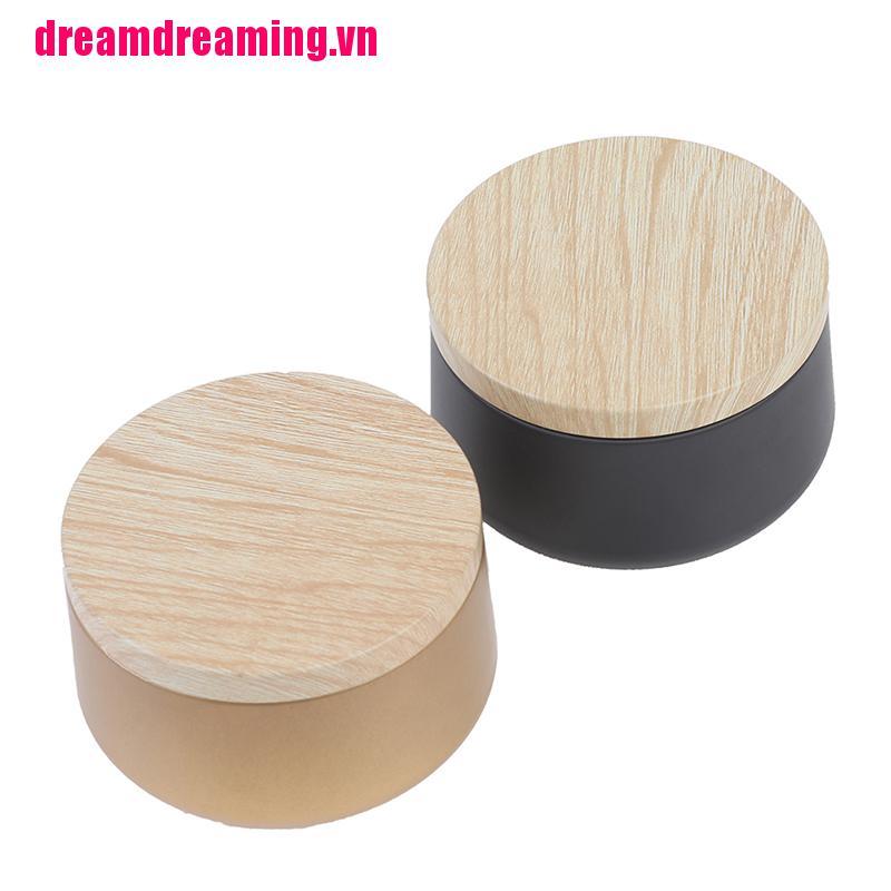 Hộp Đựng Nến Bằng Thiếc Vân Gỗ Độc Đáo