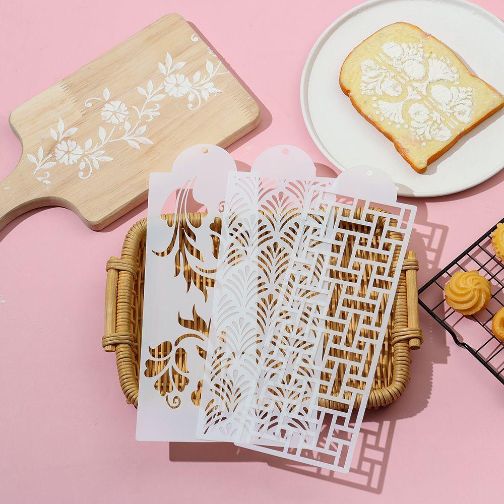 UUMIR Khuôn Phun Trang Trí Bánh Kem DIY Họa Tiết In Rỗng