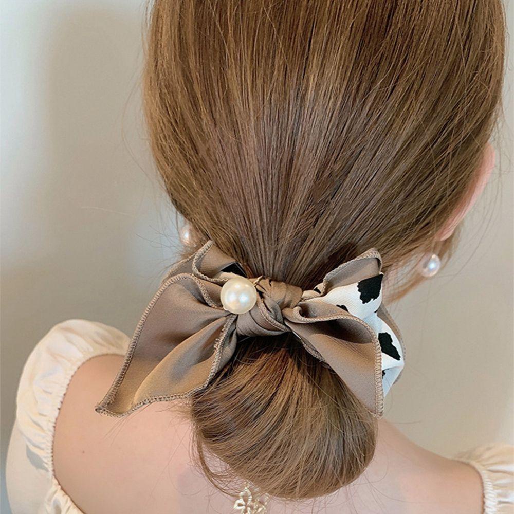 Dây Cột Tóc Ruy Băng Thắt Nơ Phong Cách Hàn Quốc Ngọt Ngào