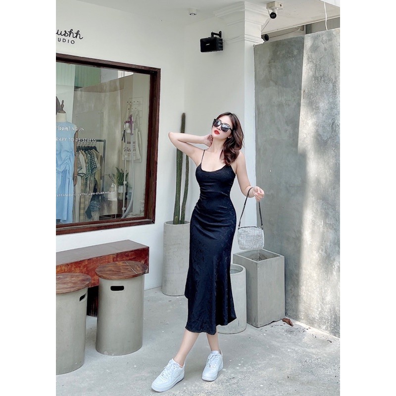 Đầm lụa 2 dây( đã gồm 2,2% phí shopee)