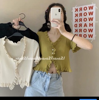 Áo croptop xẻ A150