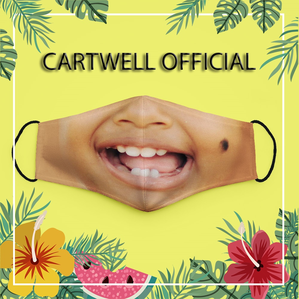 Khẩu trang hài hước 3d hài hước hình thời trang in trẻ em 10 CARTWELL dễ thở kháng khuẩn phòng ô nhiễm chống giọt bắn ng