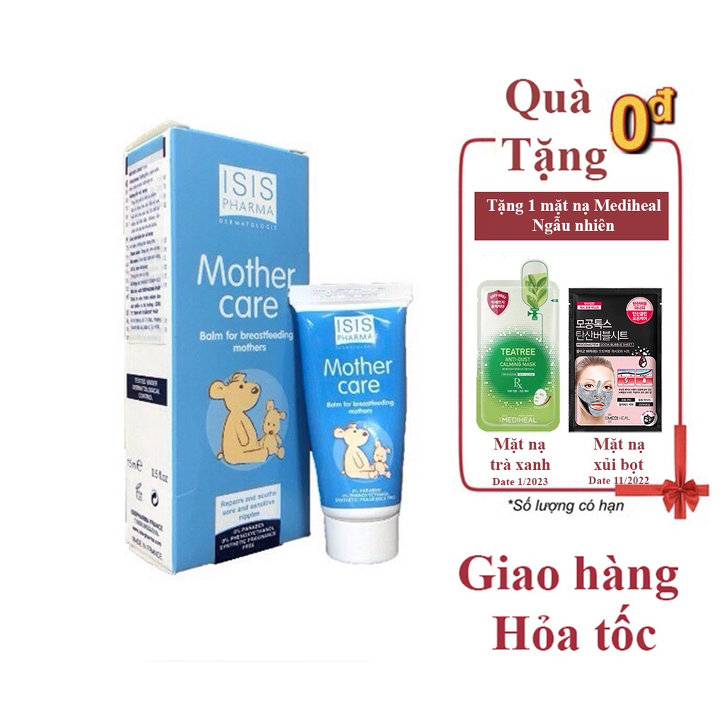 kem hỗ trợ giảm khô môi, chàm môi, nứt núm đầu ti ISIS Pharma Mother Care 15ml