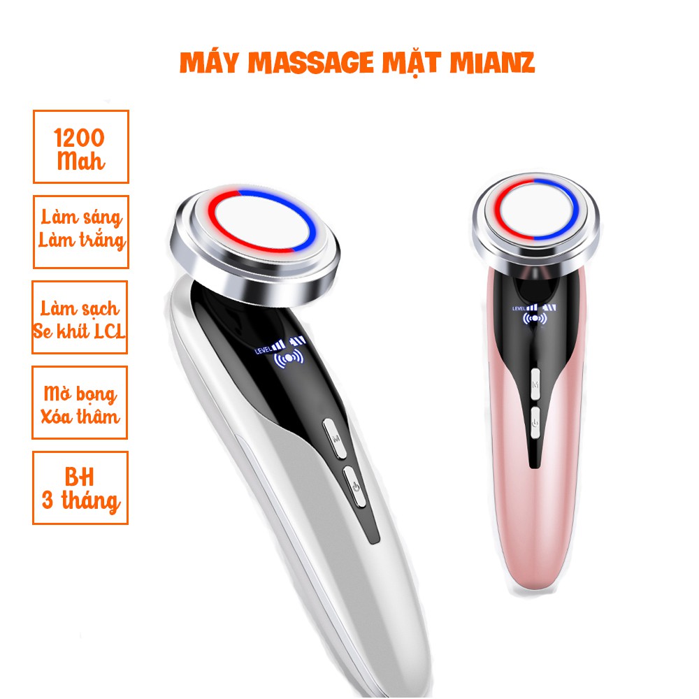 Máy massage mặt điện di tinh chất giúp làm sạch trẻ hóa làn da, kèm HDSD tiếng việt - Bảo hành 3 tháng - Kaizo Mart