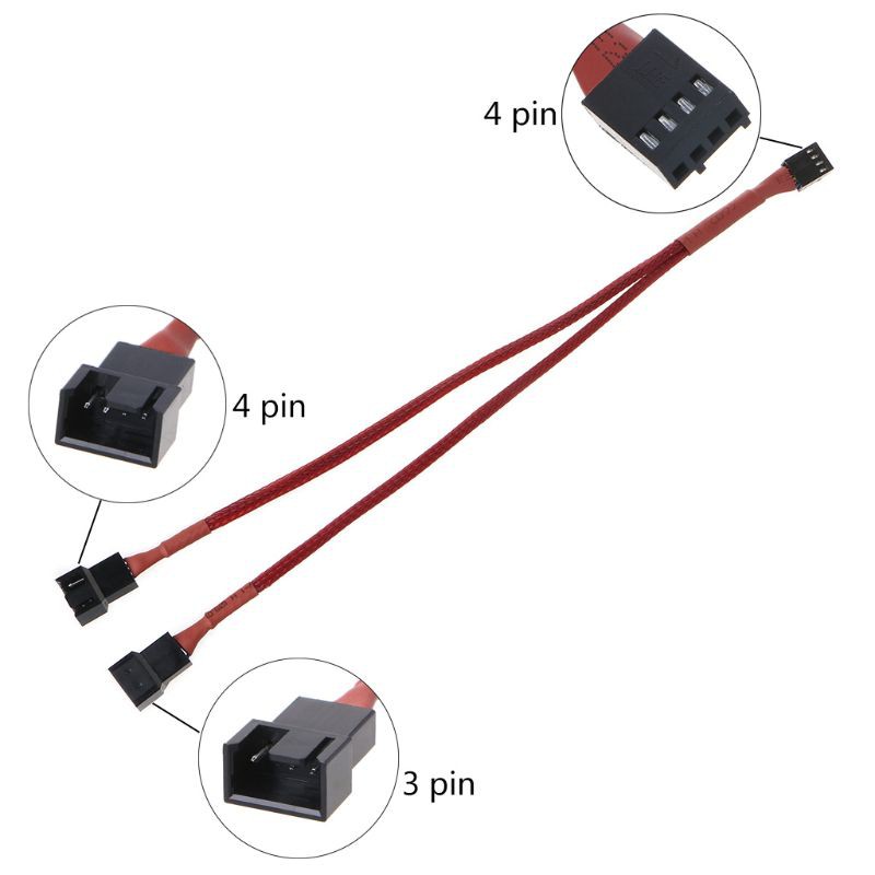 Cáp Chia Quạt Tản Nhiệt Pwm 4pin Sang 2 4 Chiều 4pin / 3pin