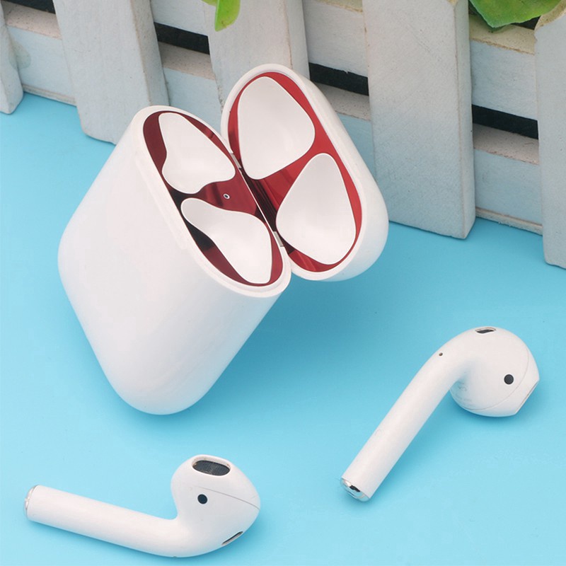 Miếng Dán Bảo Vệ Airpod Kim Loại Mạ Vàng Chống Bụi Cho Tai Nghe Bluetooth Không Dây i12 1 2 Pro Vỏ Case - Orio