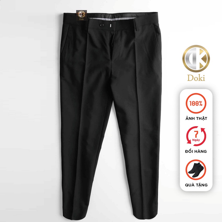 Quần Tây Nam, Quần Âu Nam Công Sở Vải Cao Cấp Co Giãn Dày Dặn Slimfit, Không Nhăn, Không Bai, Không Xù - DOKI