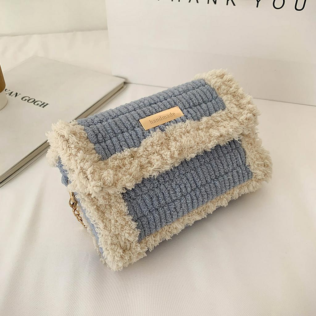 Túi len tự đan, túi Handmade đeo chéo phong cách Hàn Quốc - Phụ kiện đan túi DIY107