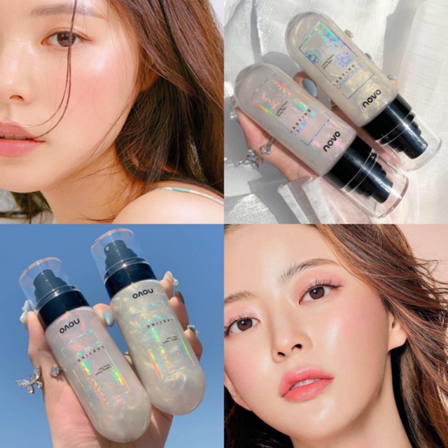 Xịt khoáng giữ lớp makeup nhũ bắt sáng NOVO Shiny Skin ⭐️⭐️⭐️