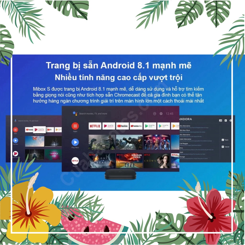Android Tivi Box Xiaomi Mibox S 4K (Android 8.1) Tiếng Việt SIÊU KHUYẾN MÃI