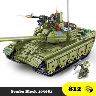 Đồ chơi Lắp Ráp Xe Tank Quân Sự hạng nặng Đời 59 - Sembo Block 105682 JAGGED HEAVY ENEMY FORCE 59 CHANGE TANK