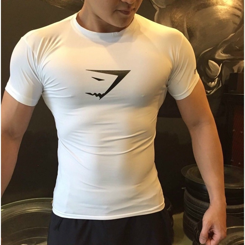 ÁO NGẮN TAY GYMSHARK TRƯỚC NGỰC THUN POLLY CO GIẢN TỐT