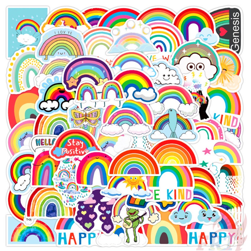 Bộ 50 Cái ❉ Xin chào! Cầu Vồng Meet - Sê-Ri Cầu Vồng Encounter 01 Hình Dán ❉ Miếng Dán Chống Thấm Nước Thời Trang