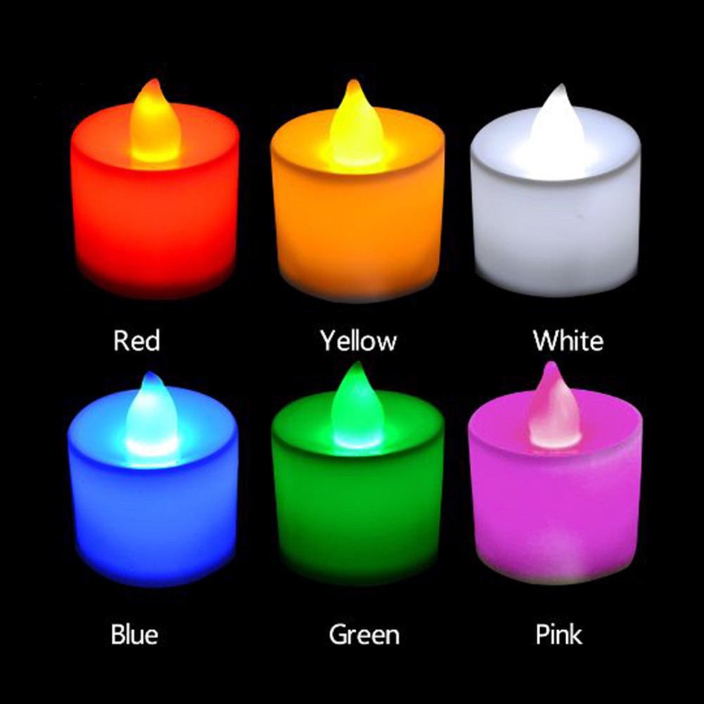 HBG_LED Flameless Candle Battery Operated Party Wedding Flickering Tealight Decor