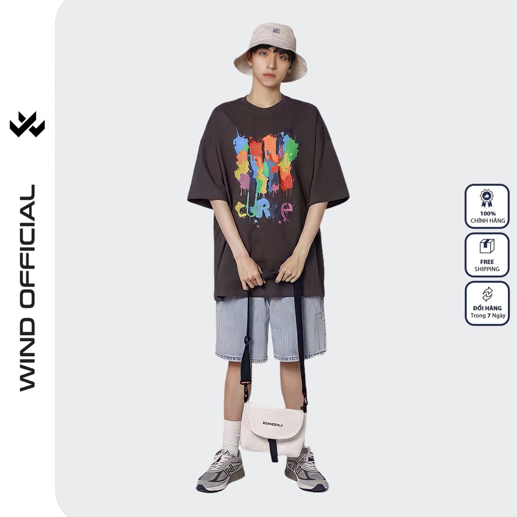 Áo thun tay lỡ WIND phông unisex form rộng TURCE nam nữ cotton ulzzang oversize | BigBuy360 - bigbuy360.vn