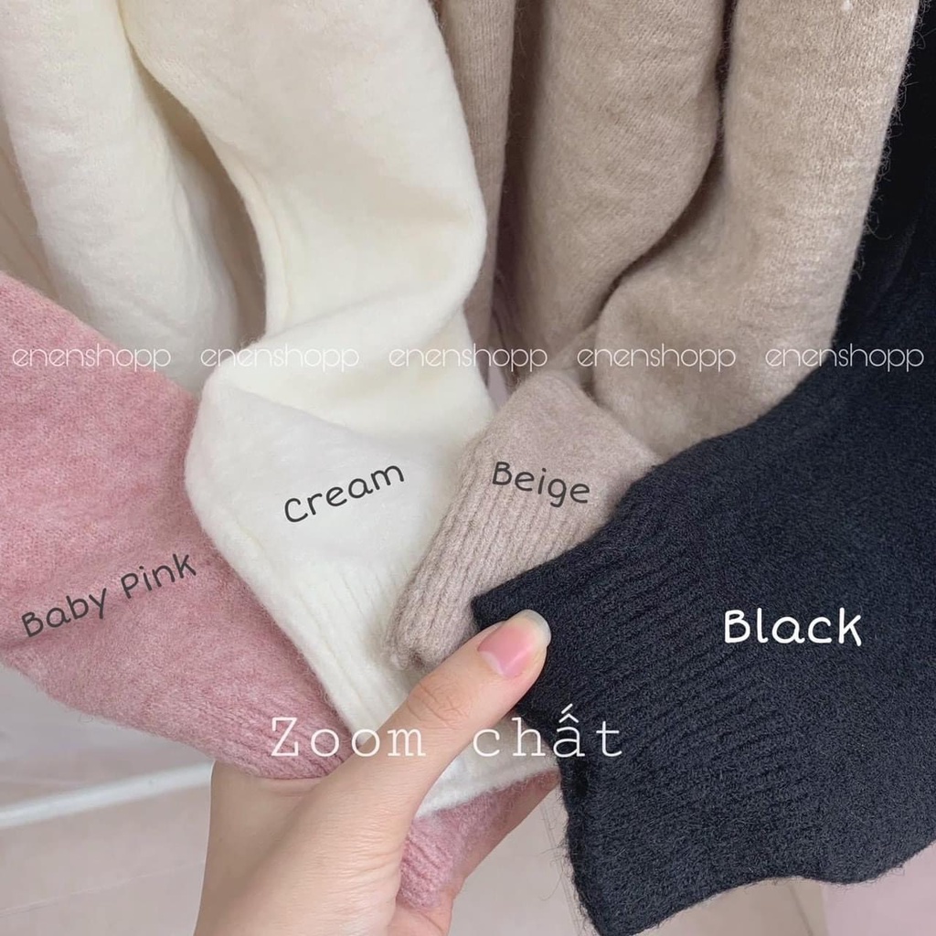 Set áo len cặp lông thỏ Quảng Châu cho nữ LS_AL109
