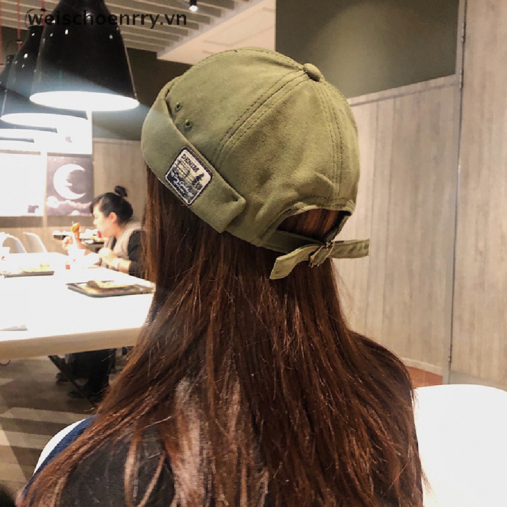 【WW】 Fold Skullcap Retro Men Sailor Cap Women Warm Roll Cuff Bucket Cap Brimless Hat .