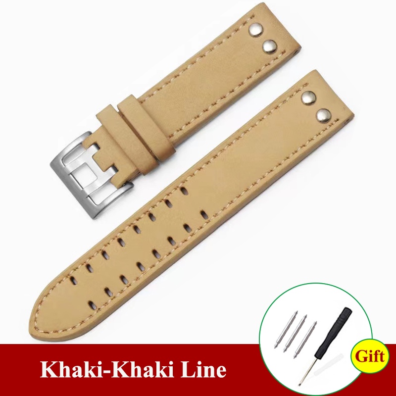 Dây Đeo Da Thật Phong Cách Retro Cho Đồng Hồ Hamilton H70595593 H70655733 Dây Đeo Đồng Hồ 20mm 22mm Chất Lượng