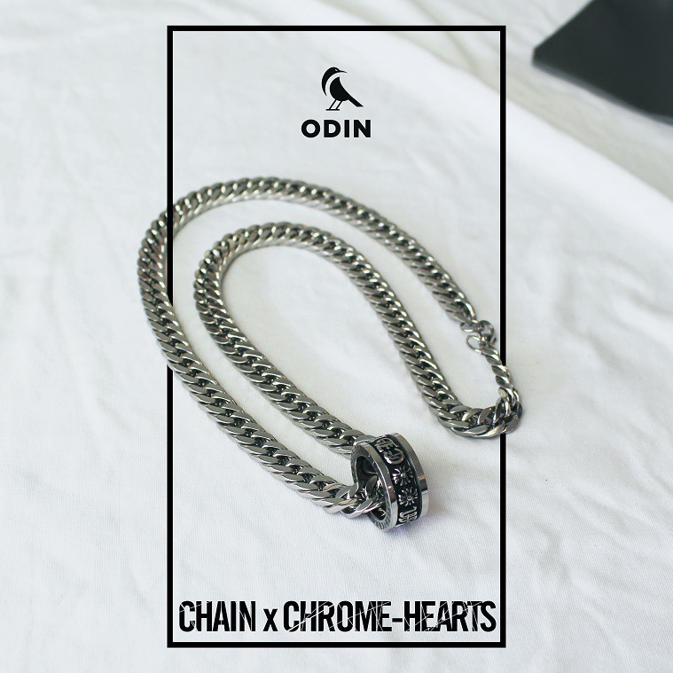 [Sale off 30%] Dây chuyền chain + nhẫn Chrome-hearts