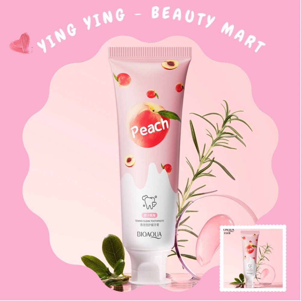 Kem đánh răng BIOAQUA vị đào-chanh leo-lựu-chanh giúp hơi thở thơm mát dài lâu