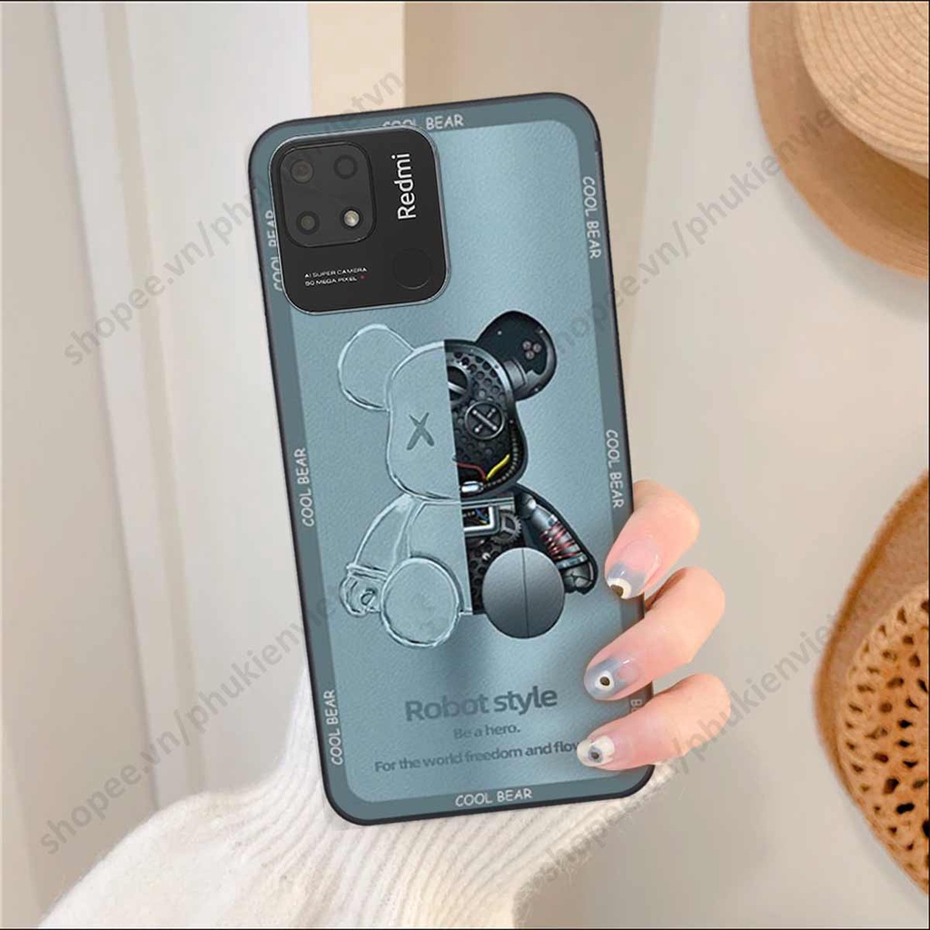 Ốp lưng điện thoại Xiaomi Redmi 10C gấu robot bear, phi hành gia đẹp, vỏ ốp rẻ đẹp