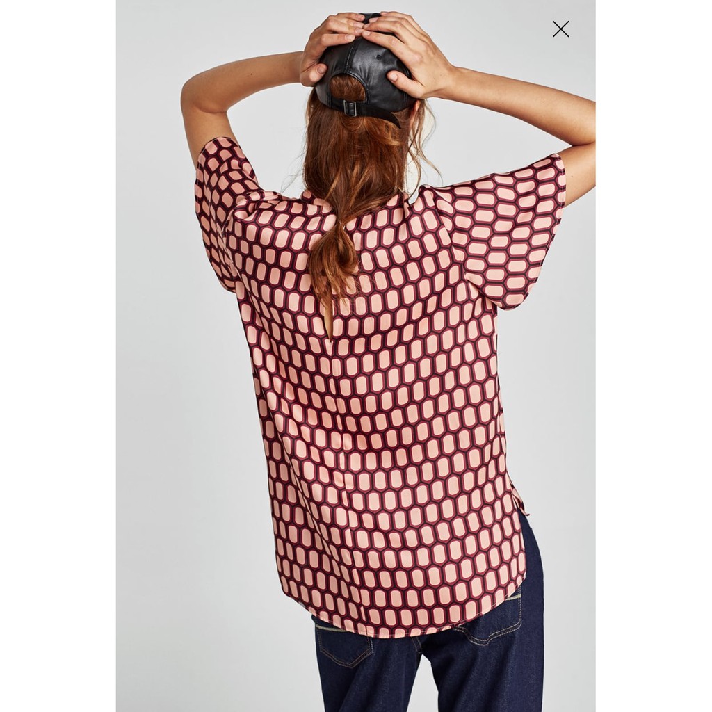 ** ÁO CHẤM BI BUỘC DÂY ZARA SĂN SALE