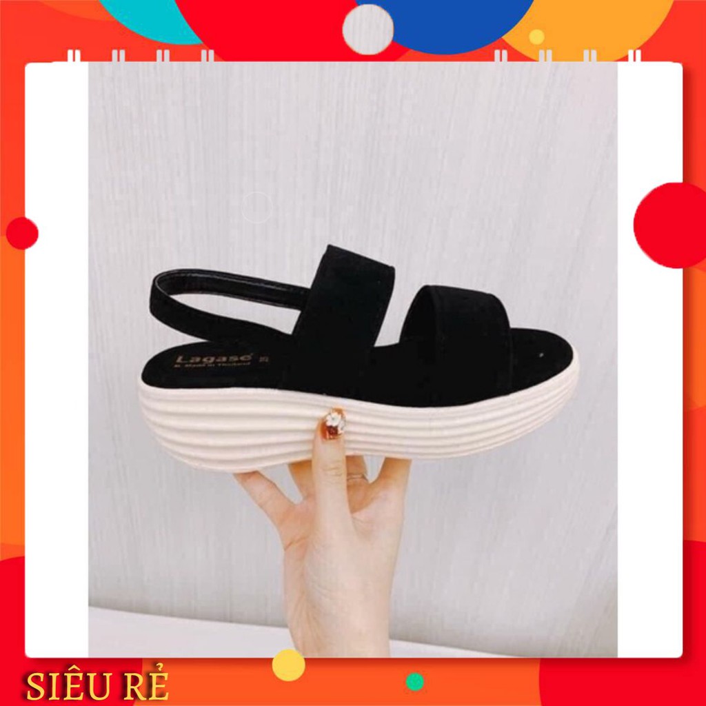 Giày Sandal đế xuồng nữ xốp nhẹ quai ngang nhung êm chân(Kèm ảnh thật) . MET SHOP 1989