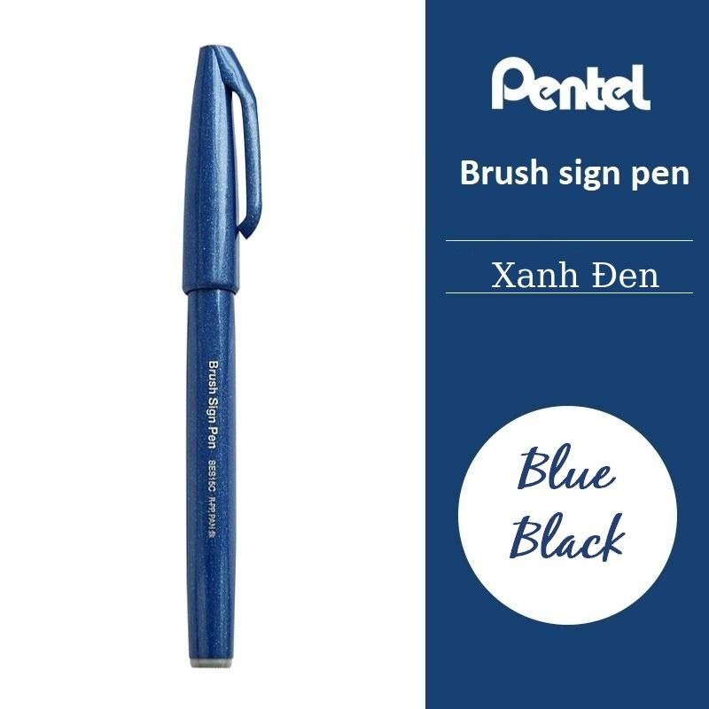 Bút viết thư pháp, bút viết calligraphy Pentel soft brush sign pen SES15C các màu pastel ( màu nhạt)