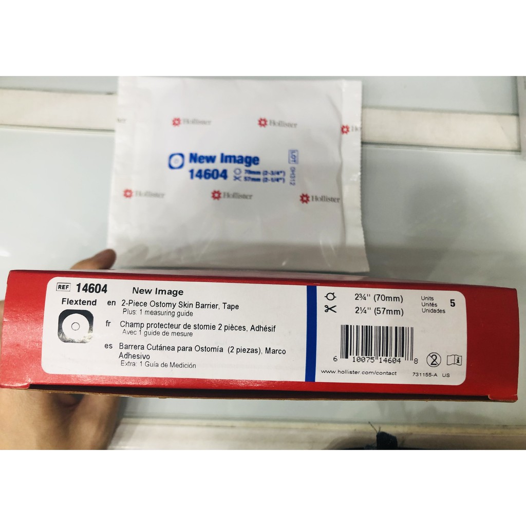 Đế hậu môn nhân tạo Holliester 14604 sử dụng với túi chứa phân 118104, 18194