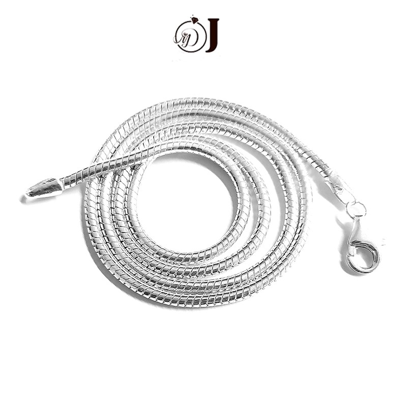 Dây chuyền bạc nam MĐJ 105 sợi giun tròn thân to 2,9mm chuẩn cá tính