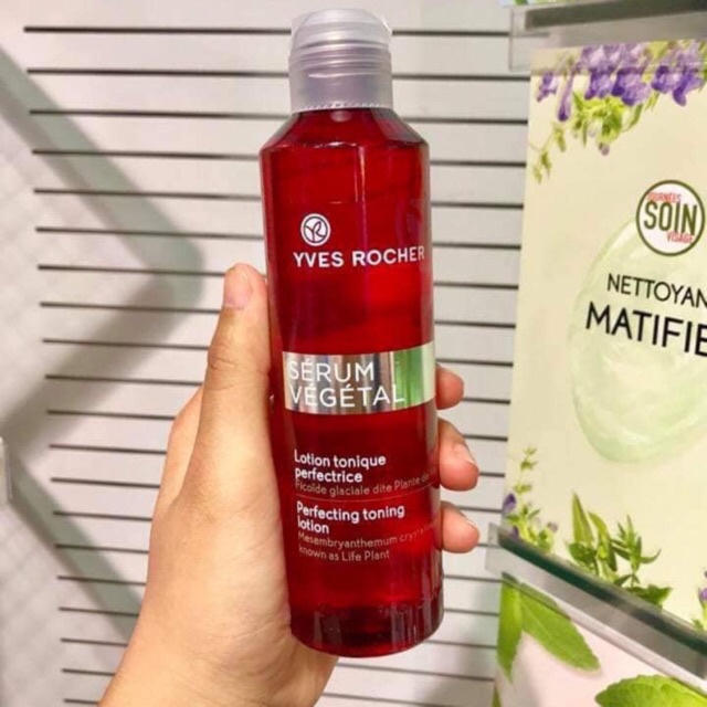 Nước cân bằng Lotion tonique và sữa tẩy trang Serum Vegetal Yves Rocher chống nhăn, chống lão hoá 200ml