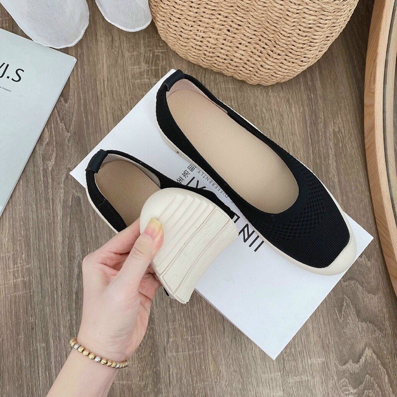 Giày bệt đế dẻo chất chun co giãn