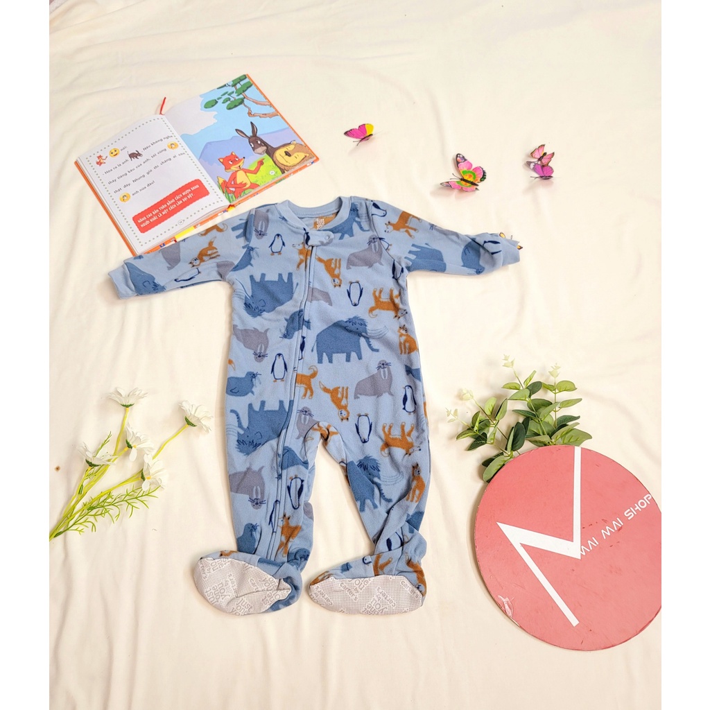 (Chọn màu- 12M) Body nỉ liền thân cho bé trai, bé gái, Bộ đồ liền thân, bodysuit,bodysleep