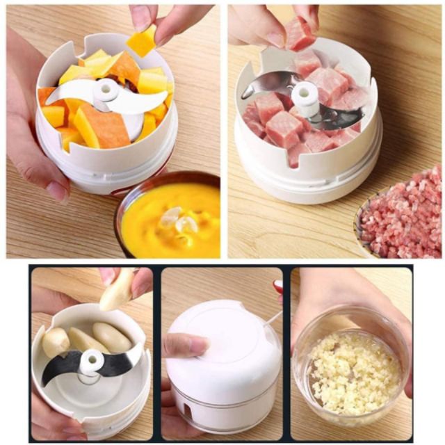 Dụng cụ xay rau củ quả, thực phẩm cầm tay Mini Food Chopper